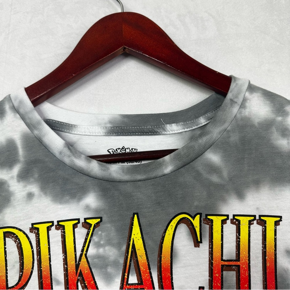 Pokemon Pikachu Shirt Tie Dye Short Sleeve TV Graphic Retro Y2K Pika Pika Men's - Picture 5 of 7